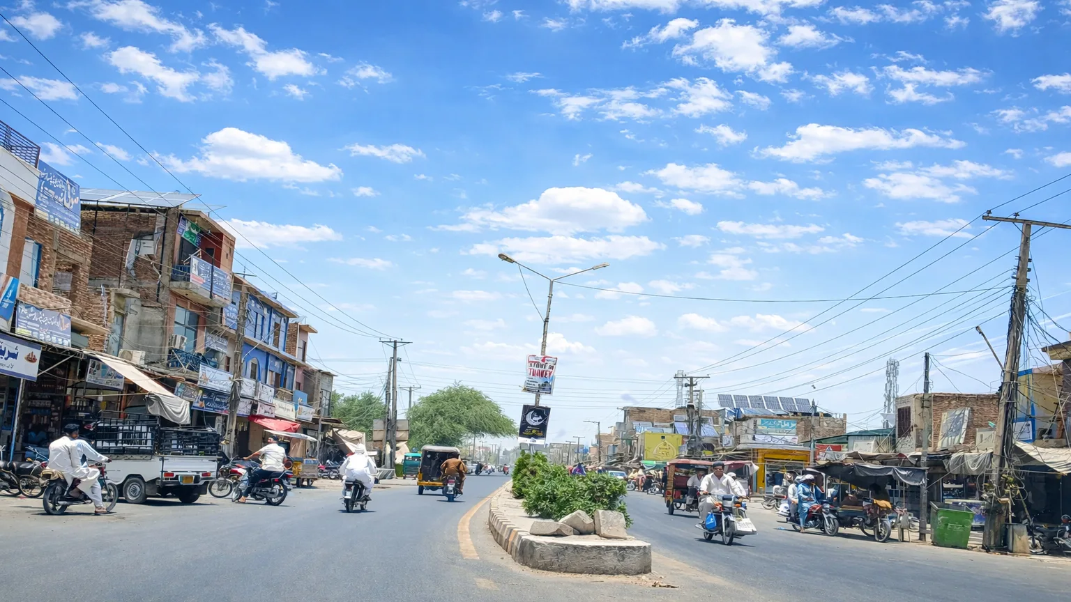 Yazman city road and market