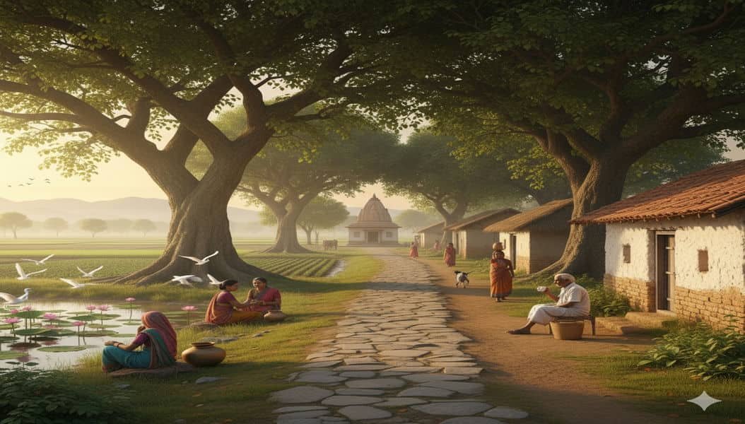 Jamsher khur village of kasur, artistic depiction