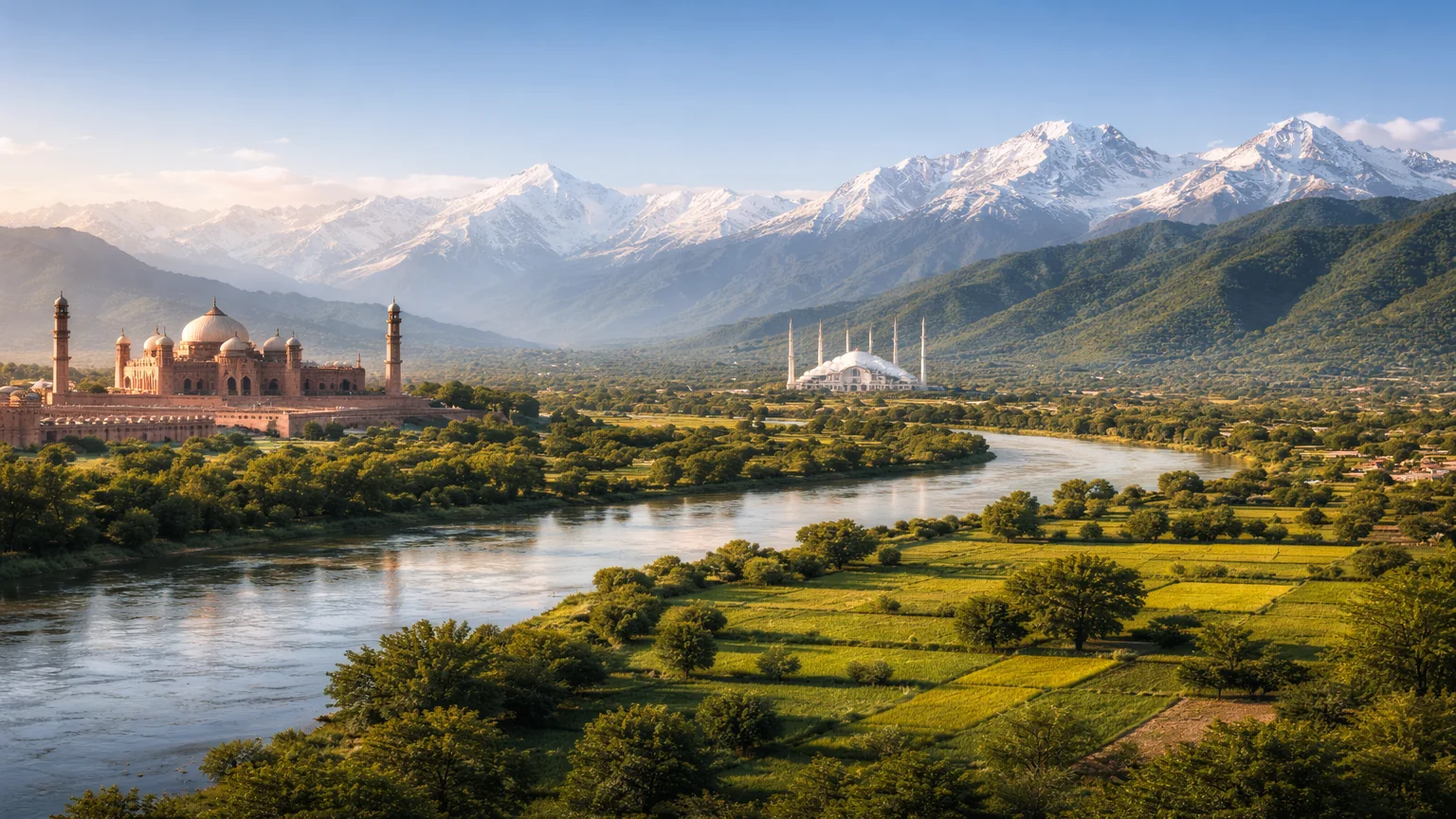 Pakistan Monuments. Image Showing features of Pak Geography.